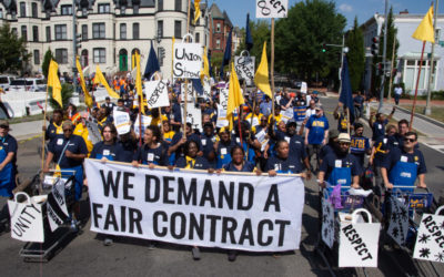 Members, Allies, Elected Officials March and Rally For Fair Contracts at Giant and Safeway