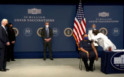 Safeway Union Member Receives COVID Vaccination at the White House